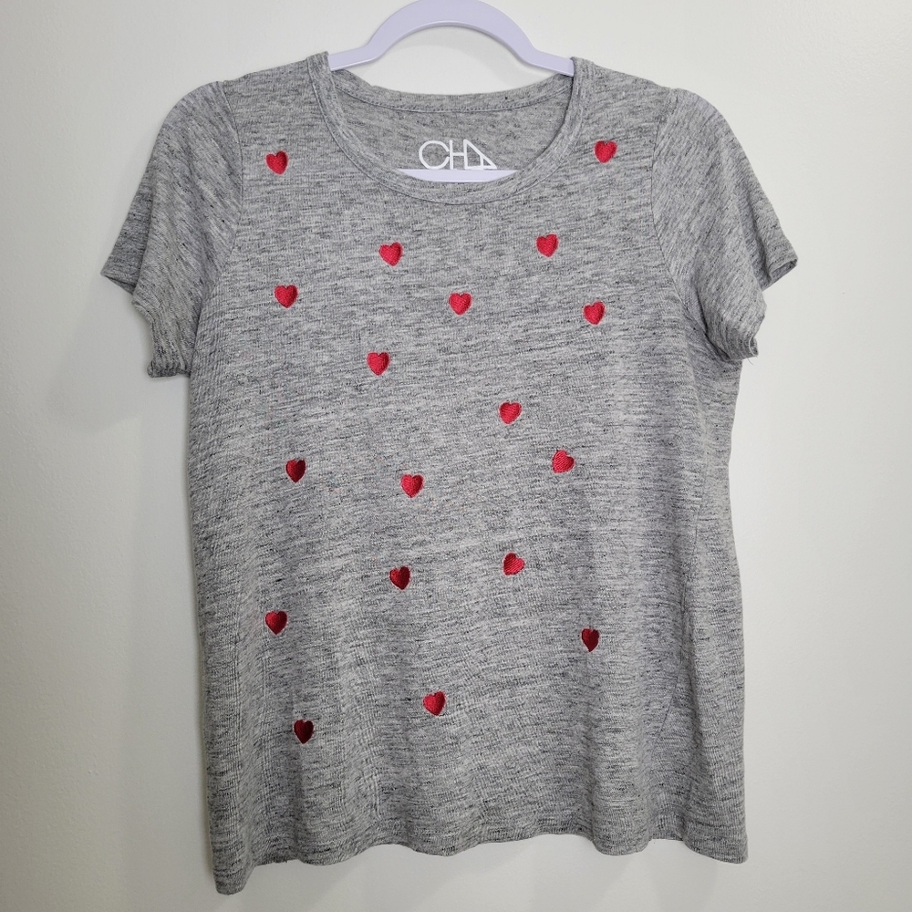 Chaser Linen‎ Jersey Basic Crew Neck Tee Top S